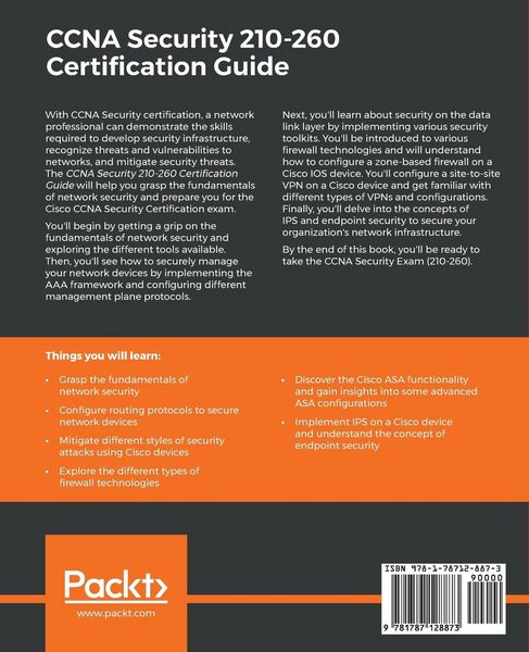Produktbild: CCNA Security 210-260 Certification Guide