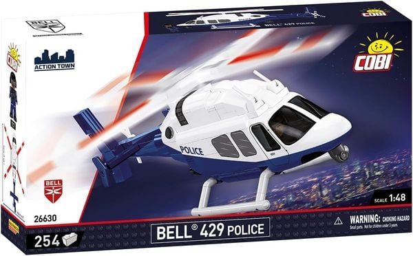 COBI Action Town 26630 - Bell 429 Police, Bausatz 1:48, 254 Klemmbausteine