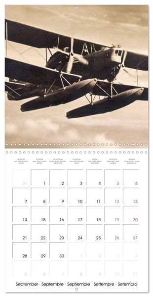 Produktbild: Biplanes on historic postcards (Wall Calendar 2026 12 &times; 12 Inch) CALVENDO 12 Month Wall Calendar