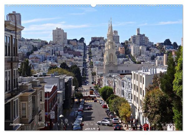 Produktbild: San Francisco Westk&uuml;ste USA (hochwertiger Premium Wandkalender 2026 DIN A2 quer), Kunstdruck in Hochglanz