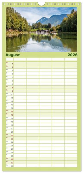 Produktbild: Familienplaner 2026 - Traumlandschaft Werdenfelser Land - Teil I mit 5 Spalten (Wandkalender, 21 x 45 cm) CALVENDO