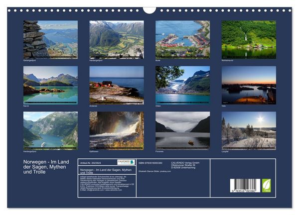 Produktbild: Norwegen - Im Land der Sagen, Mythen und Trolle (Wandkalender 2026 DIN A3 quer), CALVENDO Monatskalender