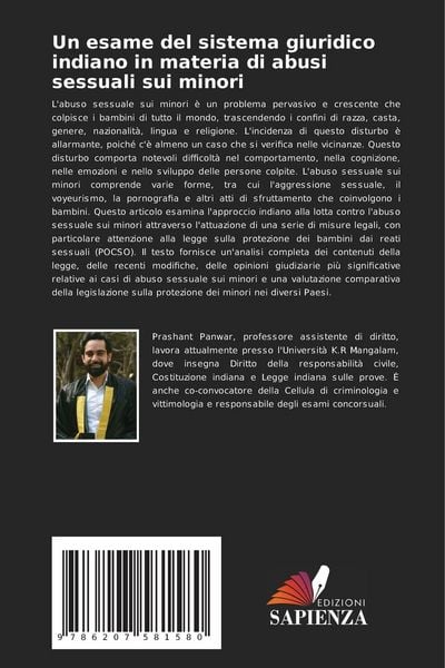 Produktbild: Un esame del sistema giuridico indiano in materia di abusi sessuali sui minori