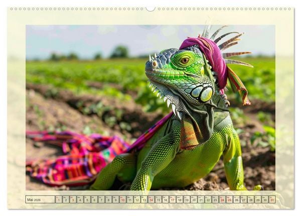 Produktbild: Reptilien-Fashion. Im Rampenlicht der Wildnis (hochwertiger Premium Wandkalender 2026 DIN A2 quer), Kunstdruck in Hochglanz