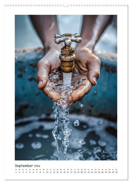 Produktbild: Die Bedeutung von Wasser (hochwertiger Premium Wandkalender 2026 DIN A2 hoch), Kunstdruck in Hochglanz