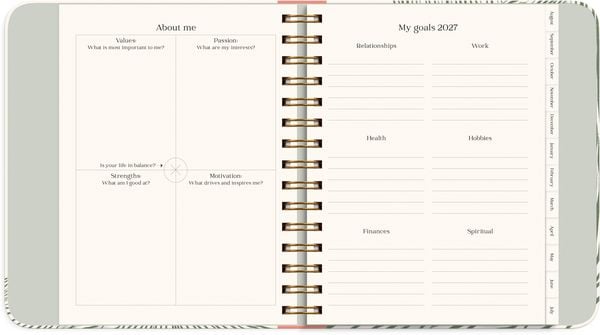 Produktbild: Life Planner Decor Green flow 26/27