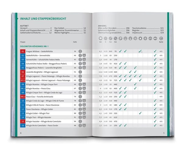 Produktbild: KOMPASS Wanderf&uuml;hrer Dolomiten H&ouml;henweg 1 bis 3, 71 Touren