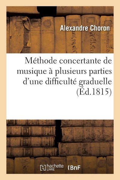 Produktbild: M&eacute;thode concertante de musique &agrave; plusieurs parties d'une difficult&eacute; graduelle