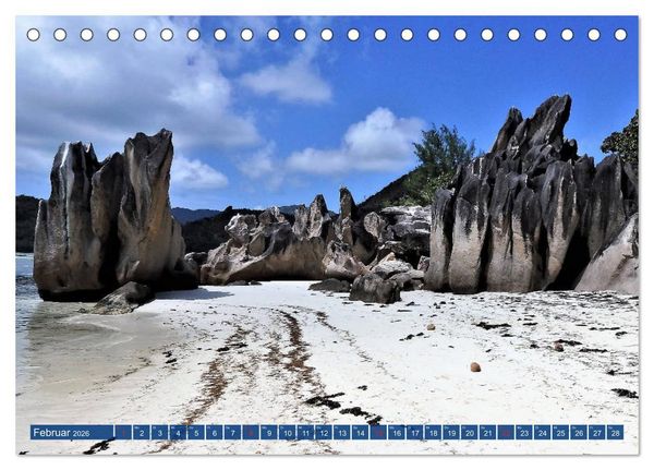 Produktbild: Seychellen - Wild und Sch&ouml;n (Tischkalender 2026 DIN A5 quer), CALVENDO Monatskalender