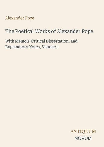 Produktbild: The Poetical Works of Alexander Pope