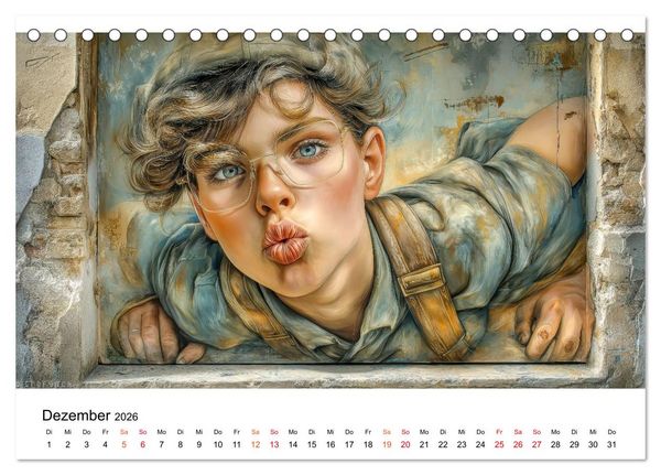 Produktbild: Street Art - Urban Colors (Tischkalender 2026 DIN A5 quer), CALVENDO Monatskalender
