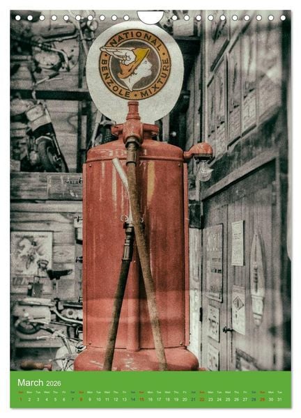 Produktbild: Fuel vintage pumps (Wall Calendar 2026 DIN A4 portrait), CALVENDO 12 Month Wall Calendar