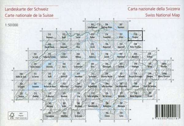 Produktbild: Swisstopo 1 : 50 000 Bregenz