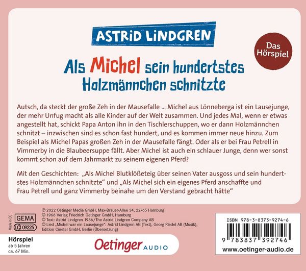Produktbild: Als Michel sein hundertstes Holzm&auml;nnchen schnitzte. Das H&ouml;rspiel