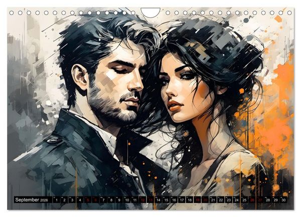 Produktbild: Nostalgische Romanzen - Liebe, Lust und Leidenschaft (Wandkalender 2026 DIN A4 quer), CALVENDO Monatskalender