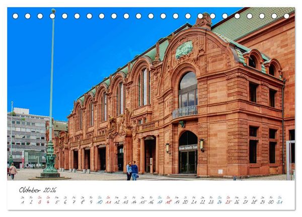 Produktbild: Mannheim - Die Stadt im Quadrat (Tischkalender 2026 DIN A5 quer), CALVENDO Monatskalender