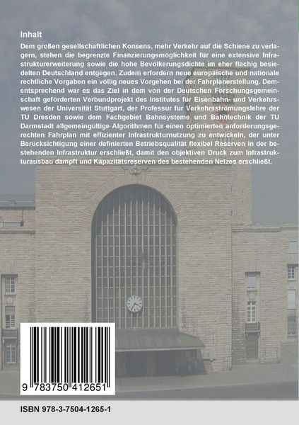 Produktbild: Anforderungsgerechte Trassenstrukturen und deren Belegung im Netz von Schienenbahnen - ATRANS