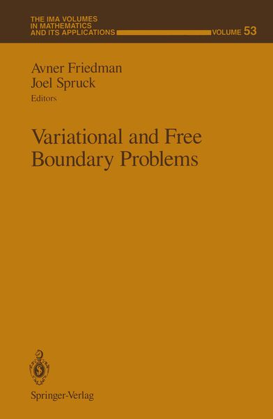 Produktbild: Variational and Free Boundary Problems