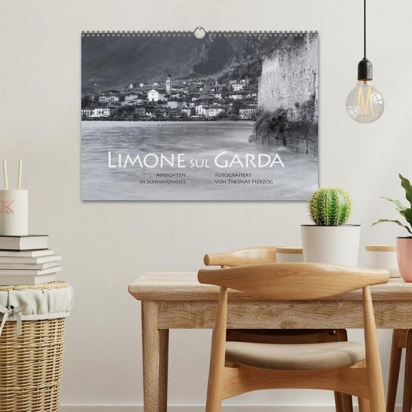 Produktbild: Limone sul Garda schwarzwei&szlig; (Wandkalender 2026 DIN A3 quer), CALVENDO Monatskalender