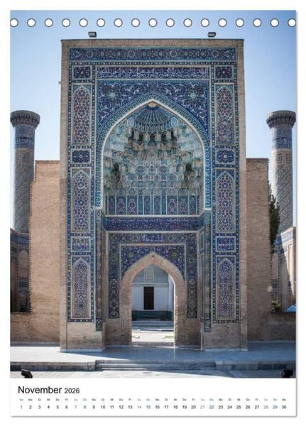Produktbild: Usbekistan - Faszinierende Architektur entlang der Seidenstra&szlig;e (Tischkalender 2026 DIN A5 hoch), CALVENDO Monatskalender