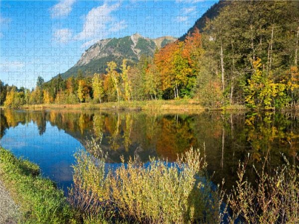 CALVENDO Puzzle Moorweiher Oberstdorf | 1000 Teile Lege-Größe 64 × 48 cm Foto-Puzzle für glückliche Stunden