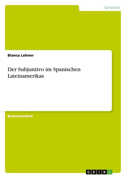 Produktbild: Der Subjuntivo im Spanischen Lateinamerikas