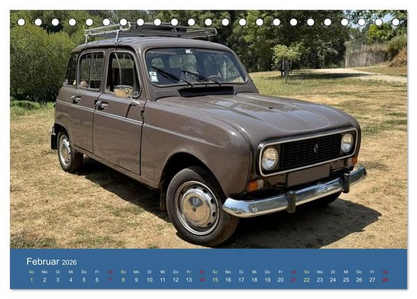 Produktbild: Kultauto aus Frankreich - Renault 4 (Tischkalender 2026 DIN A5 quer), CALVENDO Monatskalender
