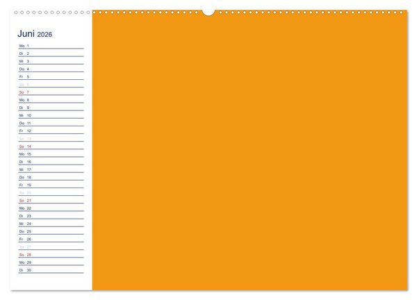 Produktbild: Farbiger Bastelkalender (Wandkalender 2026 DIN A2 quer), CALVENDO Monatskalender