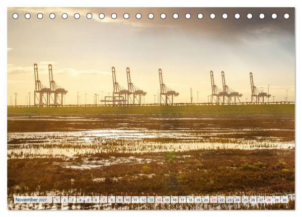 Produktbild: JadeWeserPort Impressionen vom Containerterminal in Wilhelmshaven (Tischkalender 2027 DIN A5 quer), CALVENDO Monatskalender