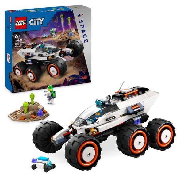 LEGO City 60431 Weltraum-Rover mit Außerirdischen, Spielzeug mit Alien-Figur