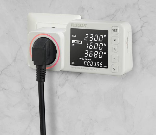 Produktbild: VOLTCRAFT SEM5000 Energiekosten-Messger&auml;t Kostenprognose, Alarmfunktion, Stromtarif einstellbar, Datenloggerfunktion