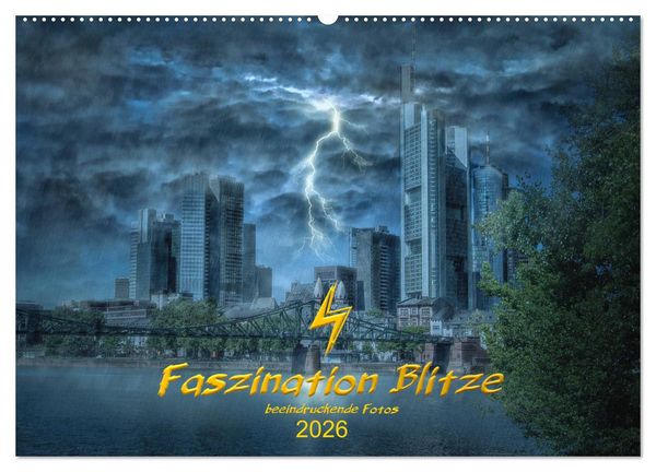Produktbild: Faszination Blitze beeindruckende Fotos (Wandkalender 2026 DIN A2 quer), CALVENDO Monatskalender