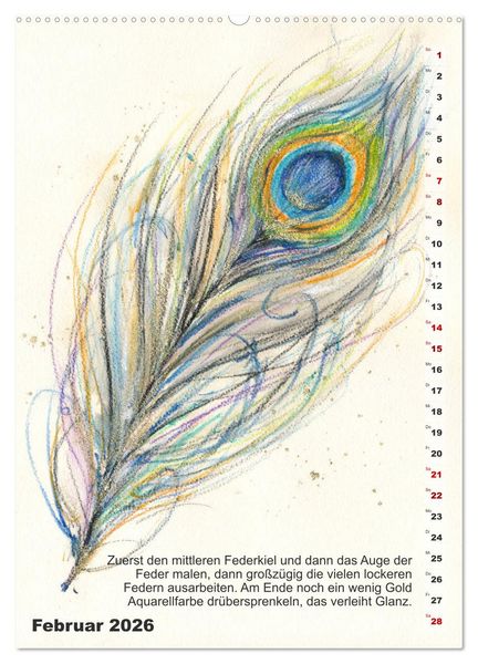 Produktbild: Mal mal mit Stiften (Wandkalender 2026 DIN A2 hoch), CALVENDO Monatskalender
