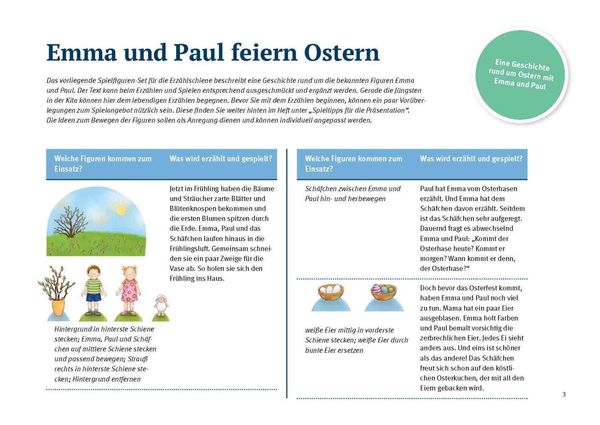 Produktbild: Emma und Paul feiern Ostern. Erz&auml;hlschienen-Figurenset