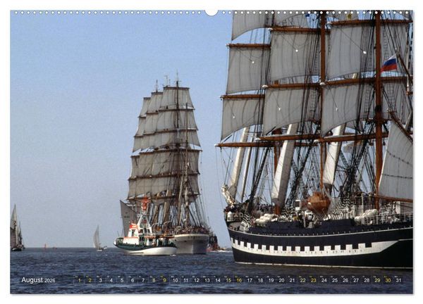 Produktbild: Analoge Fotografie Tall Ships Sail 1995 Bremerhaven (hochwertiger Premium Wandkalender 2026 DIN A2 quer), Kunstdruck in Hochglanz