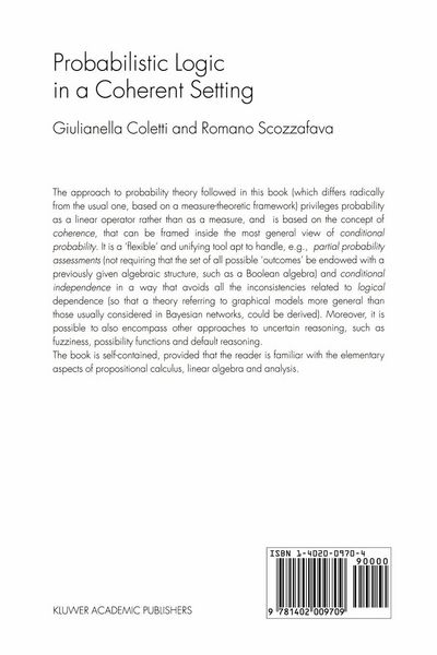 Produktbild: Probabilistic Logic in a Coherent Setting