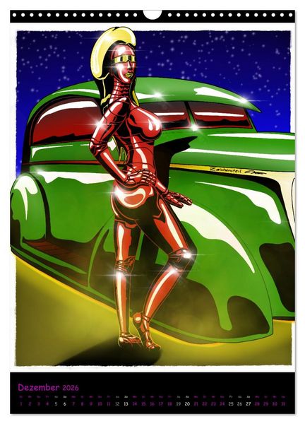 Produktbild: CYBER PINUPS (Wandkalender 2026 DIN A3 hoch), CALVENDO Monatskalender