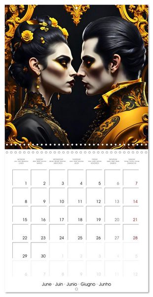 Produktbild: Vampire Pairs of Darkness (Wall Calendar 2026 12 &times; 12 Inch) CALVENDO 12 Month Wall Calendar