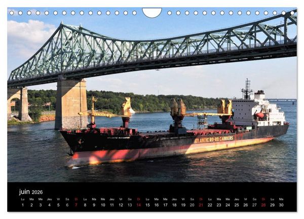 Produktbild: Navires du Saint-Laurent (Calendrier mural 2026 DIN A4 vertical), CALVENDO calendrier mensuel