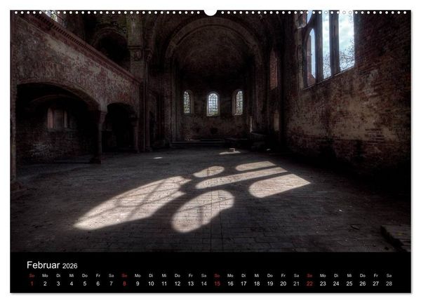 Produktbild: Verlassene Ort - Kirchen (hochwertiger Premium Wandkalender 2026 DIN A2 quer), Kunstdruck in Hochglanz