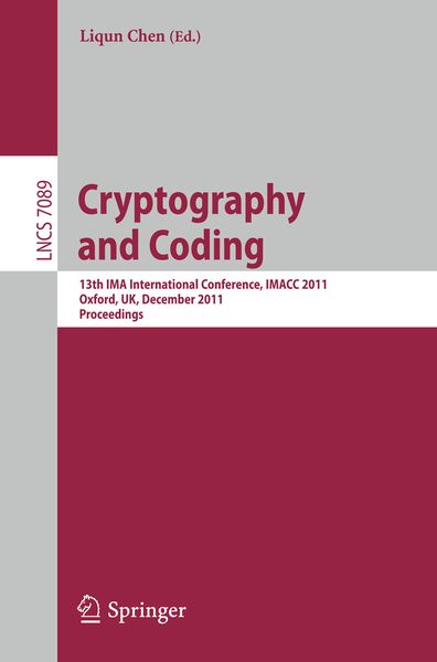 Produktbild: Cryptography and Coding