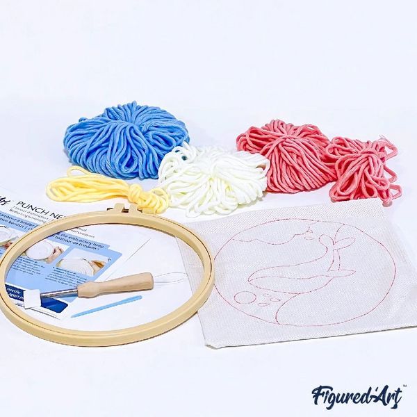 Produktbild: Punch Needle Figured'Art 20x20 cm Fuchs, DIY Stickerei mit Nadel und Wolle