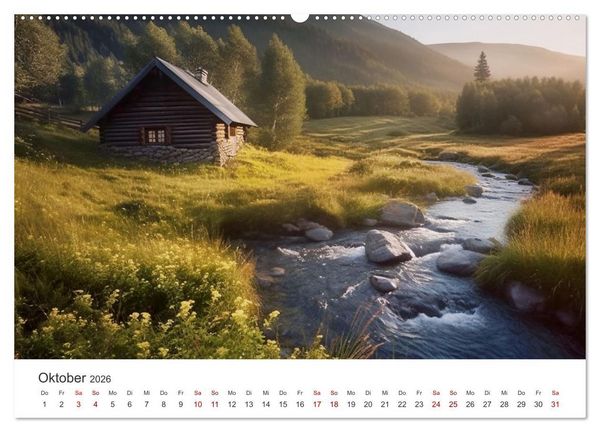 Produktbild: Zuhause in der Wildnis (Wandkalender 2026 DIN A2 quer), CALVENDO Monatskalender