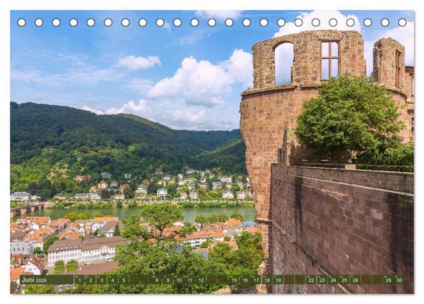Produktbild: Heidelberger Neckarzauber (Tischkalender 2026 DIN A5 quer), CALVENDO Monatskalender