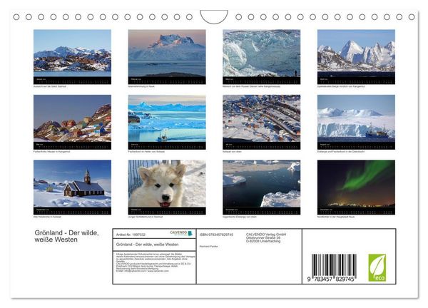 Produktbild: Gr&ouml;nland - Der wilde, wei&szlig;e Westen (Wandkalender 2026 DIN A4 quer), CALVENDO Monatskalender