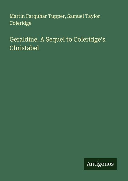 Produktbild: Geraldine. A Sequel to Coleridge's Christabel
