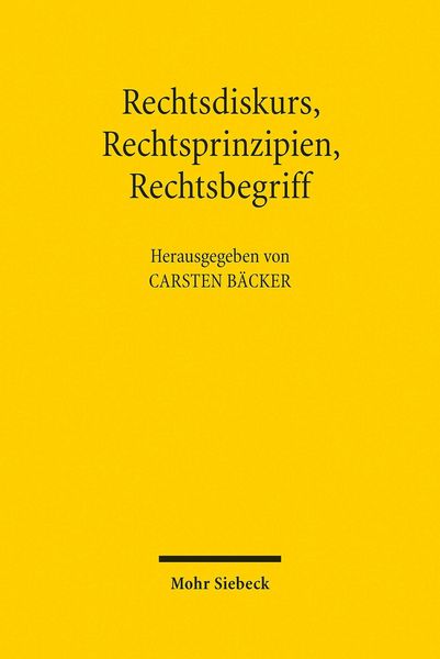 Produktbild: Rechtsdiskurs, Rechtsprinzipien, Rechtsbegriff