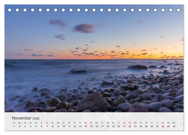 Produktbild: Nat&uuml;rliches R&uuml;gen und Hiddensee (Tischkalender 2026 DIN A5 quer), CALVENDO Monatskalender