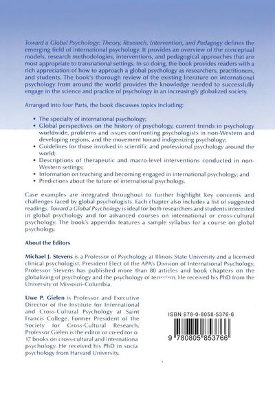 Produktbild: Toward a Global Psychology