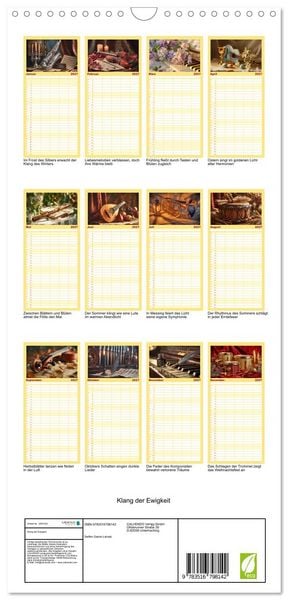 Produktbild: Familienplaner 2027 - Klang der Ewigkeit mit 5 Spalten (Wandkalender, 21 x 45 cm) CALVENDO